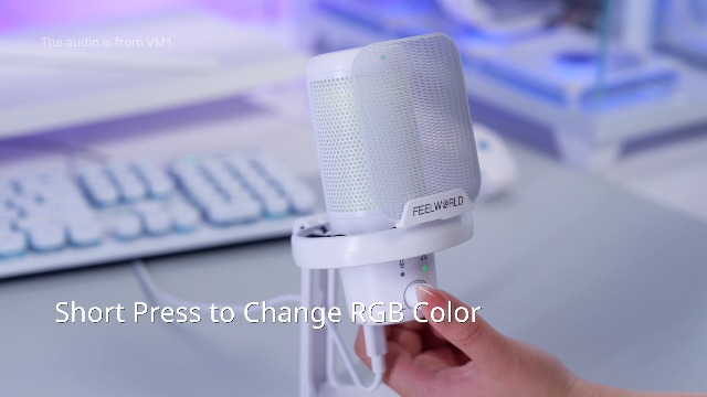 Amazon.com: FEELWORLD VM1 Gaming PC USB Microphone Condenser Mic